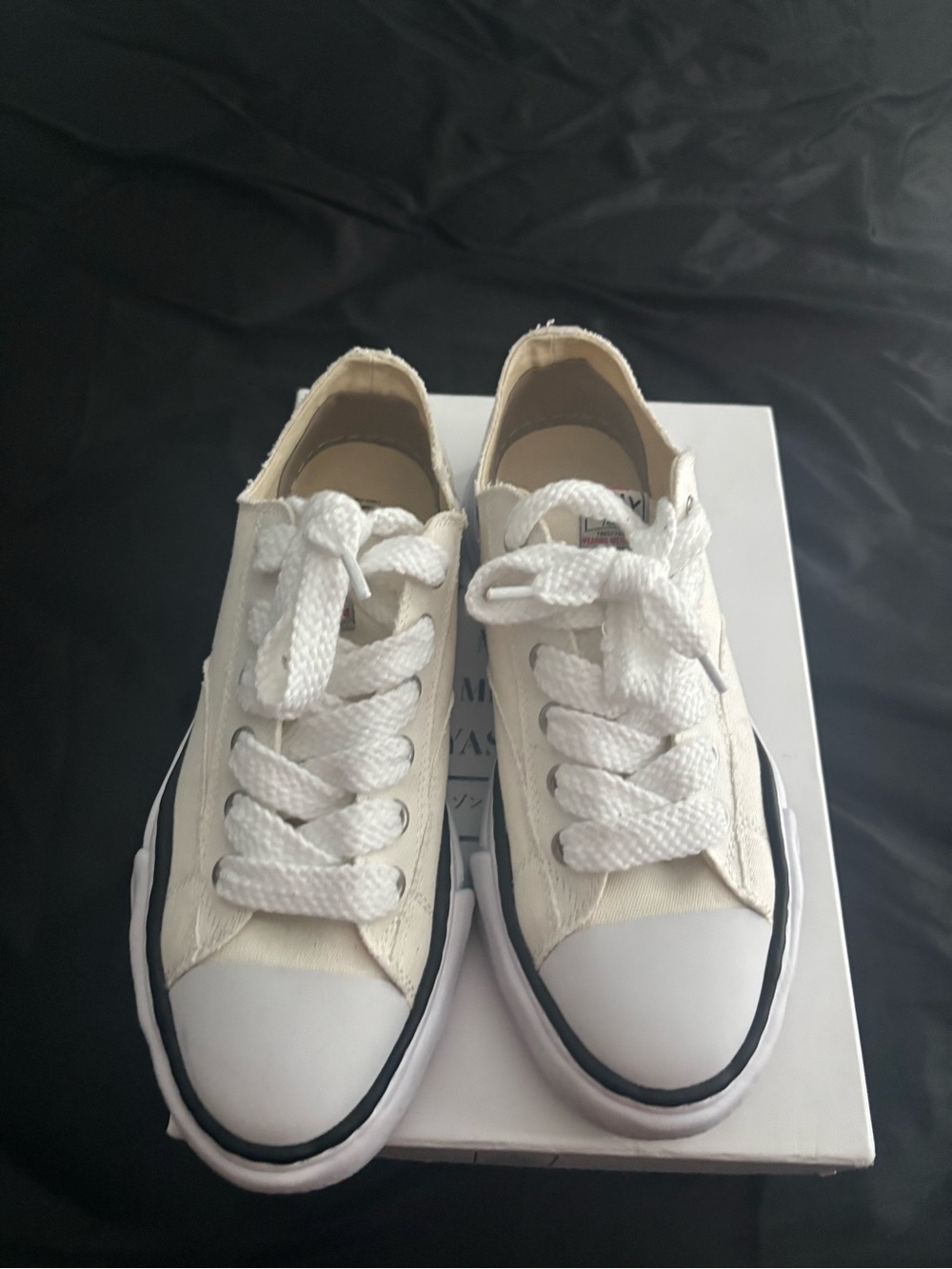Miharayasuhiro Low-Top Sneakers in White and Black